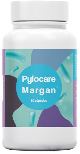 Pylocare Margan® 500mg de Margan Biotech. Extractos vegetales de Orégano y Aloe | Lactobacillus reuteri. 60 cápsulas.