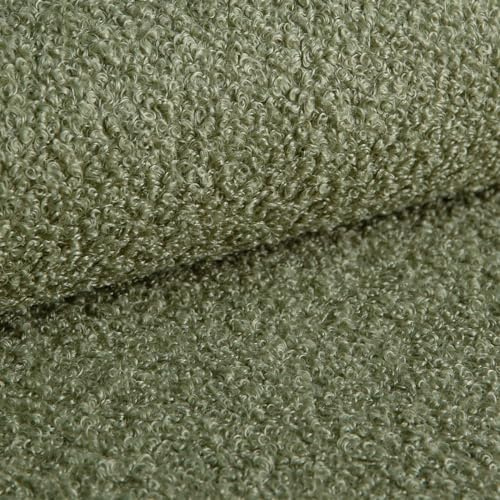 Heko Panels Tessuto Bouclé Tessuto per Tappezzeria Boucle Tessuto per Mobili Frottier-Velours Difficilmente Infiammabile Tessuto a Metraggio per Cucire per Decorazioni Fodere per Cuscini Tessuti per