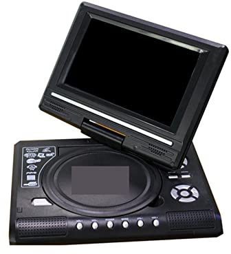 JOJIDE Lettore Dvd Portatile, Lettore Dvd Lettori CD da 7,8 Pollici Schermo di Rotazione da 270 Gradi con Telecomando Cinema Portatile da Viaggio,per casa,Auto(BlackUK Plug)