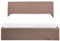 Polsterbett Bouclé braun mit Lattenrost 140x200 cm Bettkasten modern Orbey