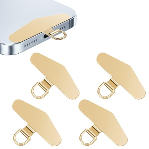 flintronic Mobiltelefonkedja universella kuddar, 2 stycken mobiltelefonkedja kuddar med metallring, telefonhållarbands-lapp, rostfritt stål, multifunktionella mobiltelefonsnoddar, mobiltelefonrem