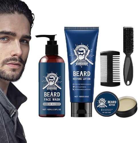 Set per la cura della barba da uomo, per la barba, regalo per marito, fidanzato, famiglia e amici