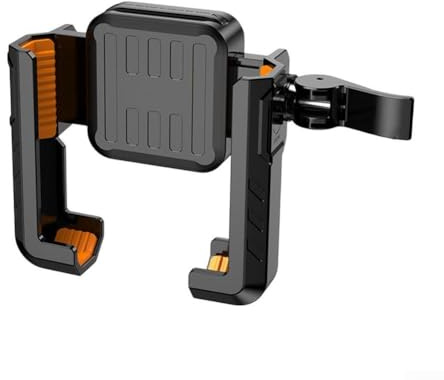 Gdfnmogo Soporte de teléfono de motocicleta para soporte de navegación, absorción de golpes, soporte de teléfono para bicicleta con bloqueo táctil, compatible con dispositivos GPS