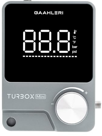 Gaahleri Turbox mini compresor de aire con regulación de aire de 18 etapas, extremadamente silencioso con dos modos de operación, pantalla digital, set de iniciación para pintura, modelismo