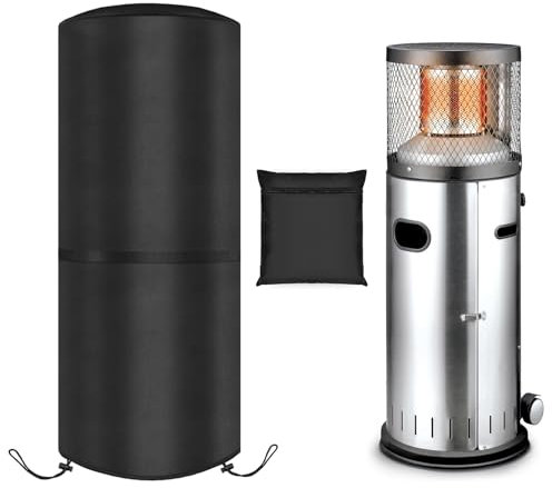 Protezione dalle intemperie, 42 x 42 x 108 cm, per riscaldamento a fungo riscaldante, antistrappo, tessuto Oxford 420D, impermeabile, antivento, resistente ai raggi UV, copertura per radiatore, colore