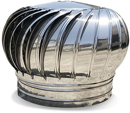 Évents De Toit Ronds pour Maisons Et Toits Métalliques, Sortie D'Aération De Cheminée Rotative, Ventilateur De Toit Extérieur pour Salle De Bain, Abri De Jardin, Garage, Camping-Car, Acier