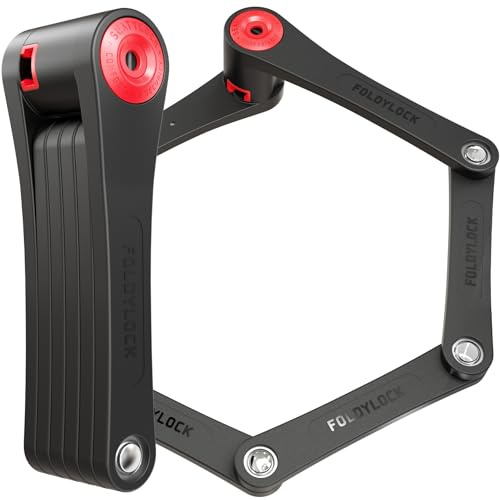 FoldyLock 95 Folding Bike Lock, High Security, Theft Deterrent, 95 CM | Patented Sleek Bicycle Lock, Robust 15/18 Silver Rated Protection, Smart Secure Heavy Duty, Anti Theft for City & e-Bikes