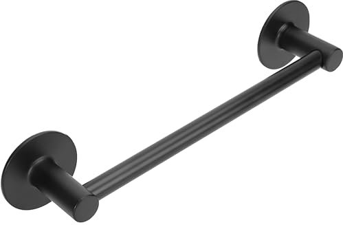 ZETAPEX Toalleros de baño sin Taladro 30CM con Adhesivo para Pared - Barra Porta Toallas - Toallero Negro Mate.