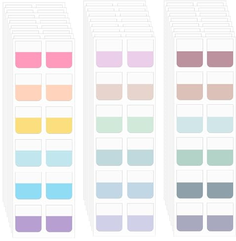 BOHUIZ 360 Pcs Colored Sticky Index Tabs, 1lnch Pastel Sticky Tabs for Notebooks, Page Markers, Page Tabs for Binders, Book Sticky Tabs Notebook Tabs, Repositionable Sticky Note Tabs