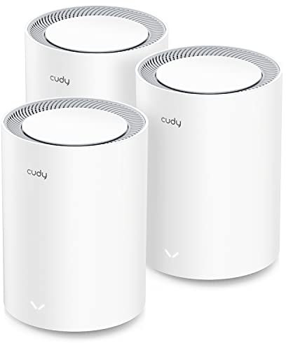 Cudy Sistema de malla Wi-Fi BE3600 WiFi 7 de doble banda, 3.6 Gbps 160 MHz, cobertura de hasta 7000 pies cuadrados, 3 puertos Gigabit, compatible con múltiples VPN, control de aplicación Cudy (M3600,