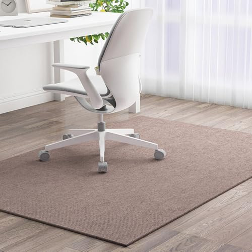 Odot Alfombra para Silla de Escritorio Grande, Alfombra Protectora Suelo Silla Ruedas Antideslizante Gaming, Tapete de Protección de Oficina, para Parqué, Suelos Duros (marrón Claro,100x150cm)