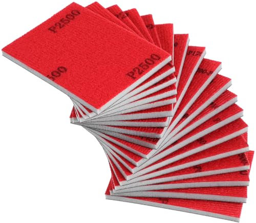 Tyqour 18 Pcs 320-2500 Fine Grit Sandpaper, Ultra Fine Sanding Sponges Pads, Wet Sanding Block, Sand Paper for Wood Furniture, Drywall Sandpaper, Soft Foam Sand Block Model Metal Furniture Polishing