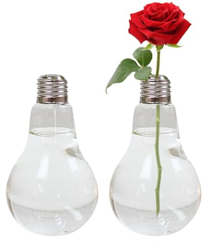 Jarrón De Bombilla, Maceta En Forma De Bombilla, Botella De Agua Creativa De Bombilla De Agua, Ligero Hidroponía Macetero Valla Macetas De Plantación Moderno Para La Decoración Moderna Del Hogar
