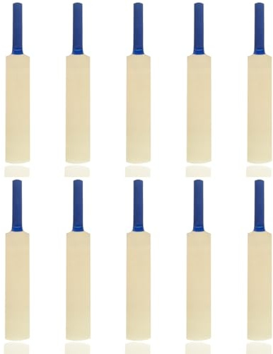 Miniature Cricket Bat Set, 12 Inch Poplar Willow, Collectible Display and Autograph Bats, Pack of 10