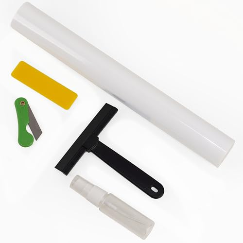 PaBout - Pellicola Adesiva per Vetri e Finestre Opaca 200x30 cm – Kit Applicazione Incluso – Protezione Privacy con Spatole, Spruzzino e Taglierino