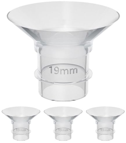 FOYTOKI Lot de 4 Inserts en Silicone Transparent pour Tire-lait Portable, Bride de 19 Mm, Accessoires de Rechange Compatibles, Fournitures Pratiques pour Allaitement Maternel, Pièces