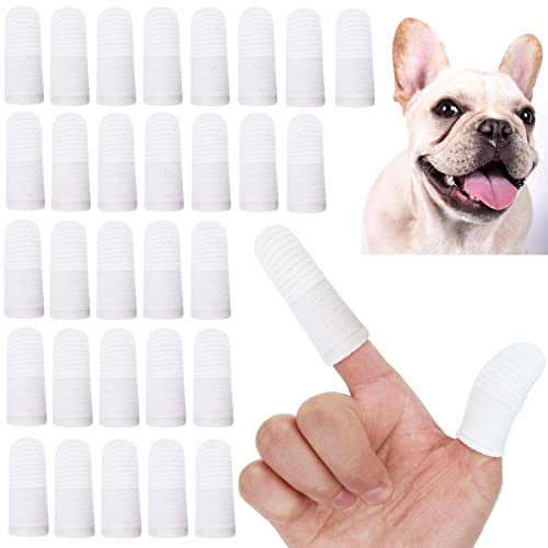 PenVinoo 30 PCS Dog & Cat Toothbrush - Washable, Comfortable & Durable 2 Finger Toothbrush Set