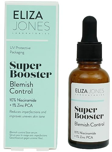 Eliza Jones Serum Super Booster 30 ml för att minimera hudveck, missfärgningar, fina linjer och förbättra ojämn hudton (Super Booster Blemish Control)