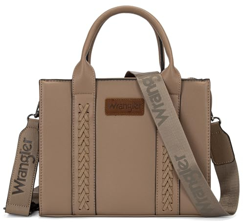Wrangler Purses for Women Tote Bag Satchel Shoulder Top Handle Handbags Leather Medium Designer Cute Bags for Gift Travel Work Ladies WG70-8120DKH