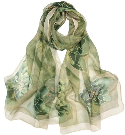 Pokeedioty Women’s Scarf Lightweight Floral Pattern Fashion Scarf Shawls