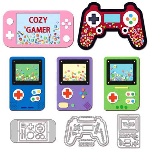 GLOBLELAND Game Machine Shaker Cutting Dies for Card Making Metal Die Cuts Game Machine Frame Cutting Dies Templates for Scrapbooking Journal Embossing Paper Craft Decor