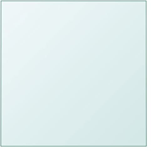 Rantry Transparente Tischplatte 60 x 60 cm gehärtetes Glas, Tischplatte, Couchtischplatte, Couchtischplatte für Wohnzimmer