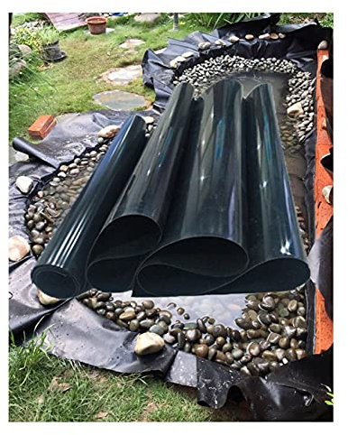 HDPE Teichfolie, 0,2 mm, wasserdicht, flexibel, schwarz, für Schwimmbäder, Teichbau und Gartenteichzubehör (3 × 5 m)