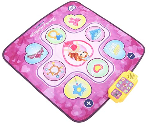 Hztyyier Färgglad Dansmatta för Barn, Leksak Vikbar Förbättra Koordination Förhindra Halka Elektronisk Dansmatta, Rolig Utomhusaktivitet