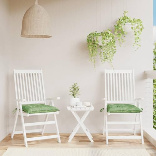 Frdhee Cojín de sujeción para banco, cojín de asiento 2 unidades, diseño de hojas, 50 x 50 x 7 cm, tela, cojín para sillón reclinable para dormitorio y salón