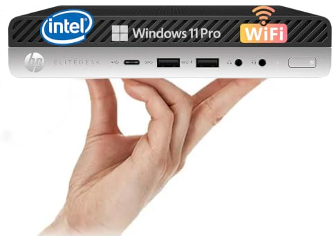 HP EliteDesk 800 G3 Mini Ordenador de Escritorio | Intel Core i5-6500, 8 GB de RAM, 256 GB de SSD, WiFi, Bluetooth, Sin teclado y Mouse, Windows 11 Pro (recondicionado)