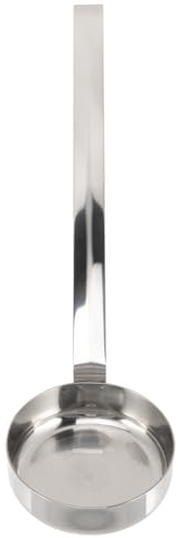 HOMOCONO Cucharón de Acero Inoxidable para Salsa y Pasta, Cuchara Plana para Hornear y Servir, Utensilio Funcional para Uso Diario Cocina