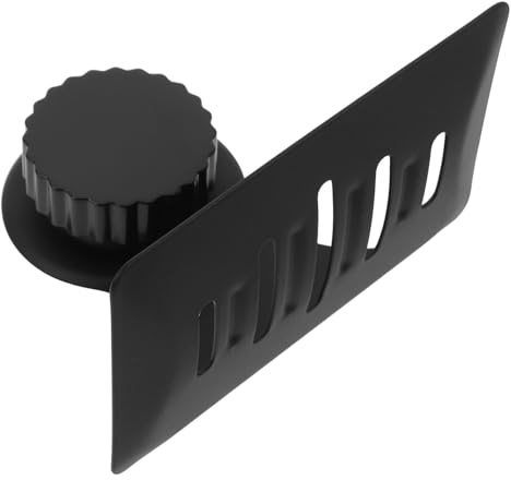 NUOBESTY Porta Jabón de Pared para Baño Diseño de Circulación de Aire en Negro, Fabricado en Metal y Plástico, Adecuado para Ducha y Hotel