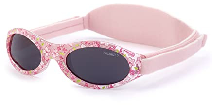 Kiddus Occhiali da Sole Neonato Bambina Bambino 6-18 Mesi Polarizzati CAT4 UV400, Protezione 100% UVA UVB, Fascia Regolabile in Neoprene, Senza BPA