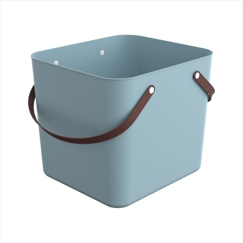 Rotho Albula shoppingkorg, plast (PP återvunnen), turkos, 40 L, (39,8 x 35,5 x 34 cm)