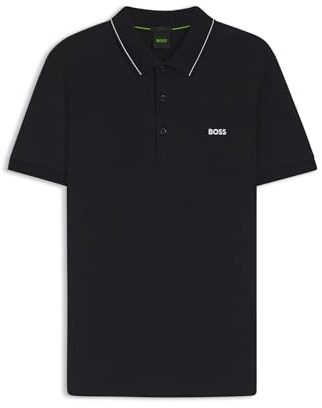BOSS Mens Paule 4 Cotton-piqué Slim-fit Polo Shirt with Collar Stripe