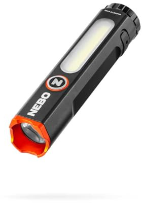 NEBO Mini Larry 500 Pocket Flashlight | 500 Lumens, 2 Modes, Compact, Rechargeable COB Work Light, Magnetic Base, Steel Clip, Waterproof, Includes USB-C Cable