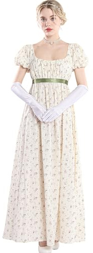 LTAKK Vestido de regencia para mujer con cinta medieval, vestido de baile victoriano para eventos temáticos renacentistas