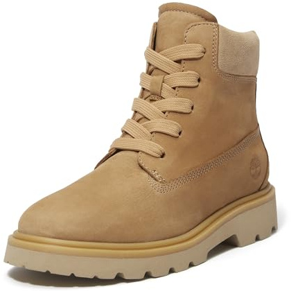 Timberland Women's Rowan Way 6 INCH LACE UP BOOT, BROWN, 8.5 Medium
