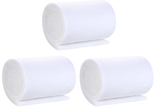 XdealCozyxc 3 Pcs Fish Tank Filter Sponges, 1m X 12cm Biochemical Filter Floss Aquarium