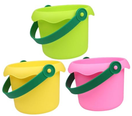 Yardwe 3stücke Teiliges Bunte Strandspielzeuge Tragbare Sand-Eimer Für Spielen Und Aufbewahren Multi-use Eimer Für Strand Garten Und Sandkasten