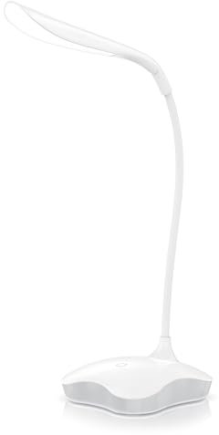 CSL - LED Schreibtischlampe Leselampe dimmbar – 3 Lichtmodi – Touch-Sensor-Schalter – wahlweise 5V Netz- oder Batteriebetrieb – 3 Helligkeitsstufen – 5500 K – flexibler Lampenhals
