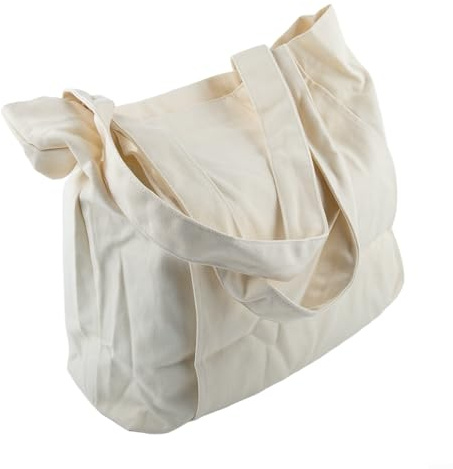 Bolsa de yoga multifuncional, lona para transportar esterillas y artículos personales (blanco)