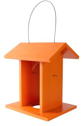 Mangeoire à oiseaux, facile à monter, 1 pièce, station de nourriture pour oiseaux, mangeoire en bois, design léger, pour extérieur, cour, balcon, décoration de jardin
