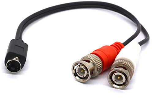 Splitterkabel SVHS auf BNC, 4-poliger SVHS-Stecker auf doppelte BNC-Buchse, S-Video-Adapter, S-Video-Stecker für CCTV-Kameras, Verstärker, Koaxialkabel