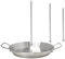 FCHMY Vertical Skewer, Stainless Steel Grill Stand, Meat Rack, Brazilian Vertical Skewer Stand with Plate and 3 Removable Skewers, for Kebabs, Sausage and Steak