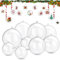 Klar Weihnachtskugeln,25pcs Befüllbare Acrylkugeln, Durchsichtige Kunststoffkugeln Christbaumschmuck, Acrylkugeln 4,6,8,10cm, Plastik Weihnachten Deko für Party Hochzeit Geburtstag