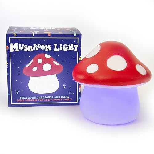 Gift Republic Mushroom Lamp Cute Desktop Light Colourful Battery Operated Night Light