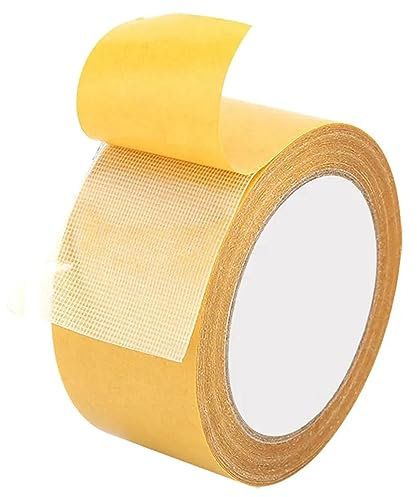 Ssiyiya Double-Sided Fabric Tape, 1 Roll, Yellow, 0.79x787.4 inch, Heavy Duty, Strong, Water Resistant, Multi Surface, Arts And Craft, Home Organization, Office Use