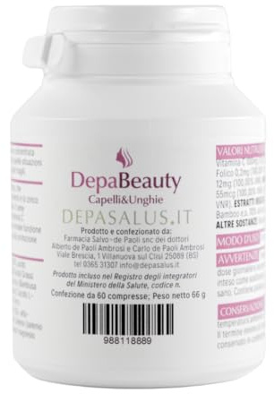 Depasalus.it - Depabeauty Capelli&Unghie 60 cpr - Integratore alimentare con formulazione concentrata per un supporto nutrizionale dall'interno.