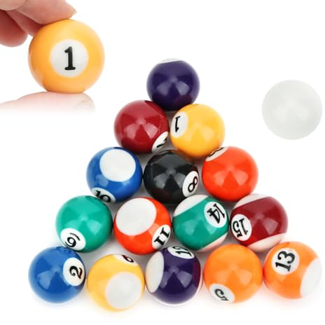 WGFOIP Palla da Biliardo, in Resina Poliestere Resistente Mini Perfetta rotondità, Palla da Biliardo, per Sale Giochi e Bar, 32mm